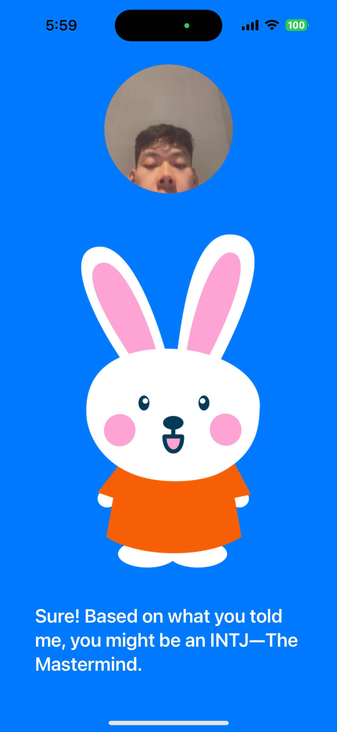 Bunny tells me my personality type