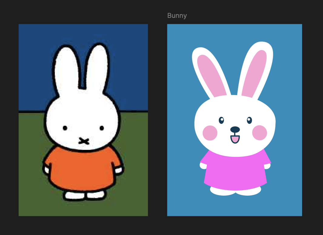 Miffy and Bunny comparison